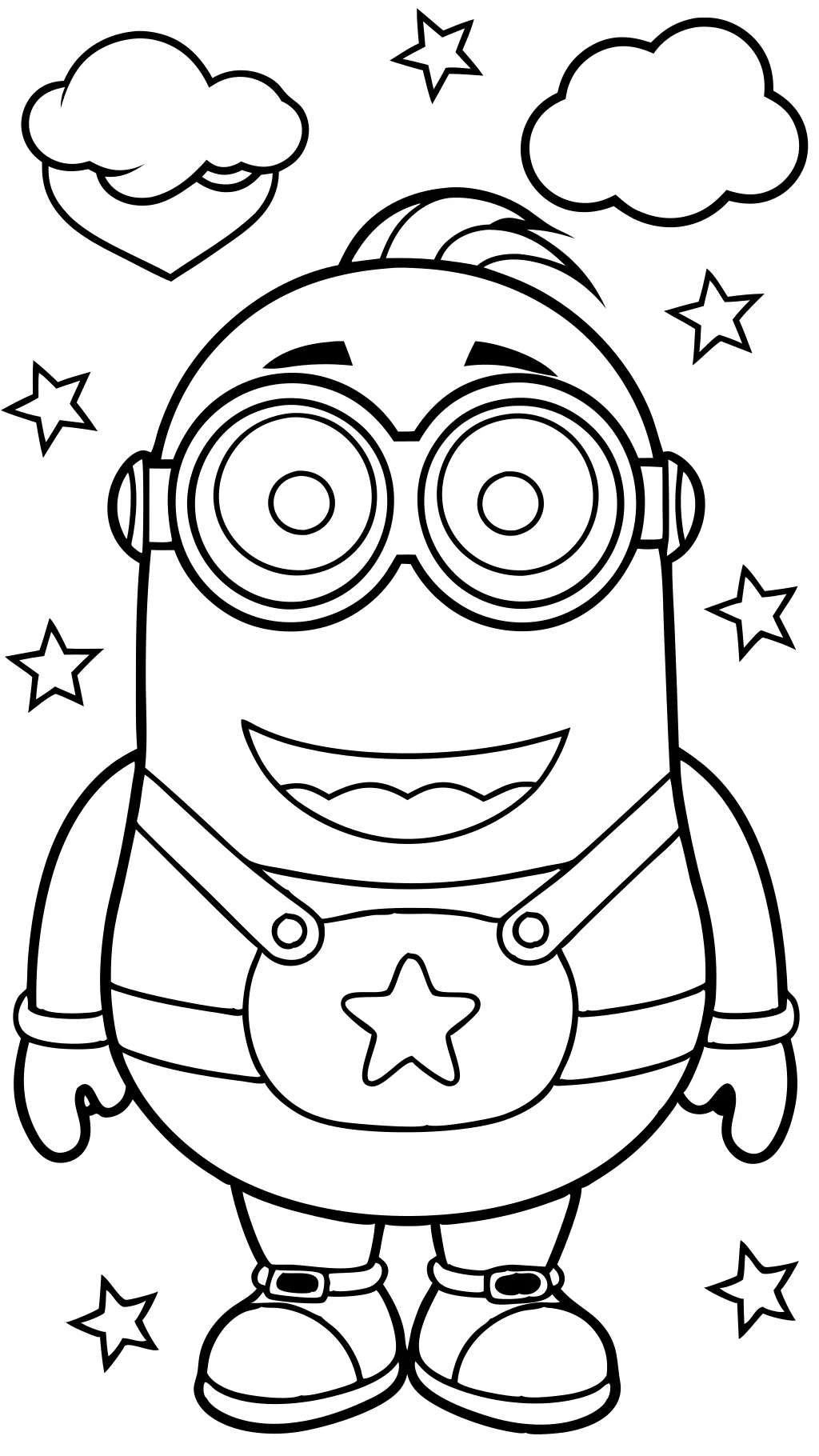 mega minion mel coloring page